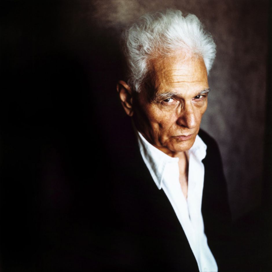 France, Paris, May 2002 - Portrait of Jacques Derrida, French philosopher.