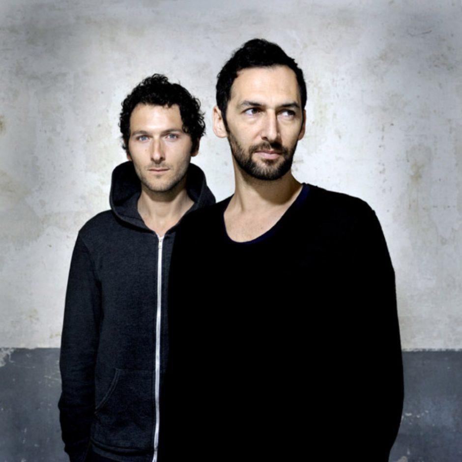 France, Saint-Brieuc, 11 June 2011 - Art-Rock Festival.Portrait of Simon Buret and Olivier Coursier From the French band AaRON.