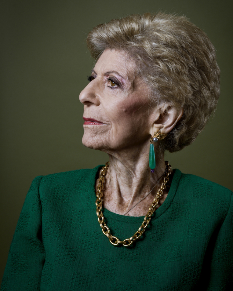 France, Paris, 13 November 2019 - Portrait of Hélène Carrère d'Encausse, French historian, member of the Académie Française.