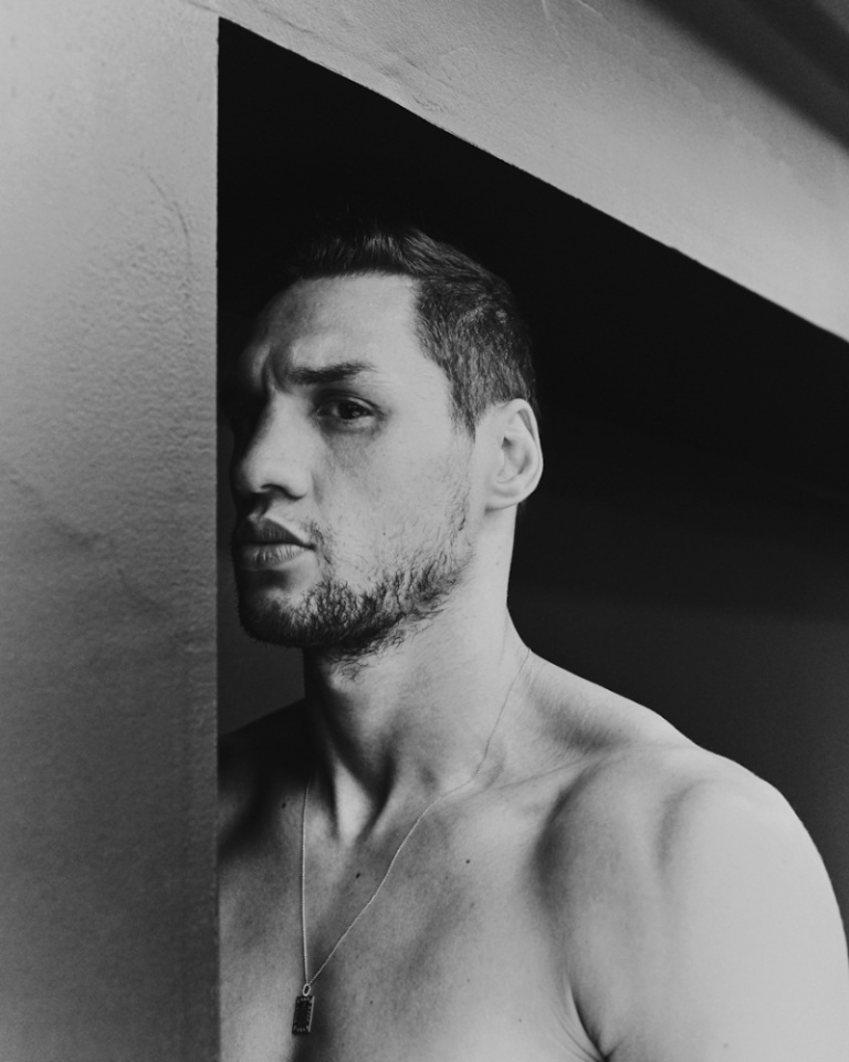 France, Paris, 22 June 2018 - Portrait of Ahmed El Mousaoui, French-Moroccan boxer, at the Temple Noble Art, porte Maillot.