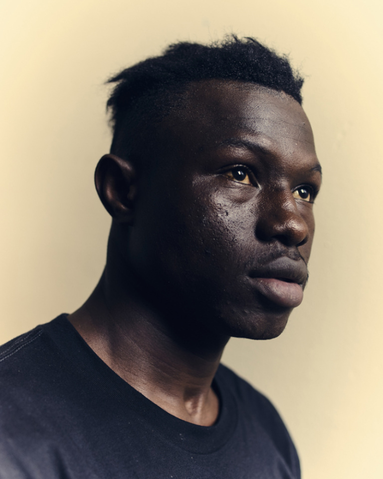 France, Paris, 29 June 2018 - Portrait of Mamadou Gassama, Malian migrant who climb a building to save a child endangered.
