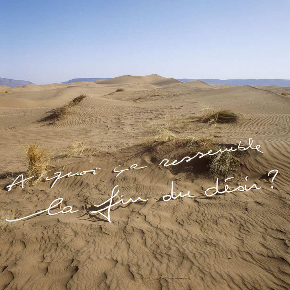 "Les Ecritures" (Writings), 1991/1992What does the end of desire look like ?"Les Ecritures", 1991/1992A quoi Áa ressemble la fin du dÈsir ?Bernard Faucon / Agence VU