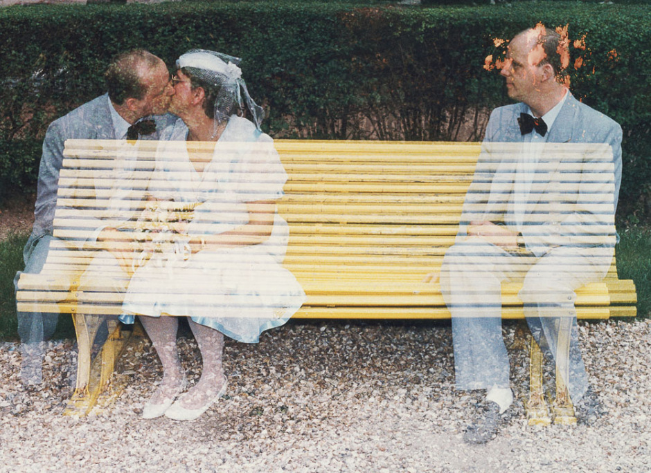 France, 1995From the series "Weddings".Yellow bench.France, 1995Issue de la série "'Mariages".Banc jaune.Jean-Christian Bourcart / Agence VU