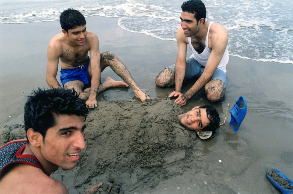 Iran, Babolsar, July 2002 - Caspian sea. Beach.