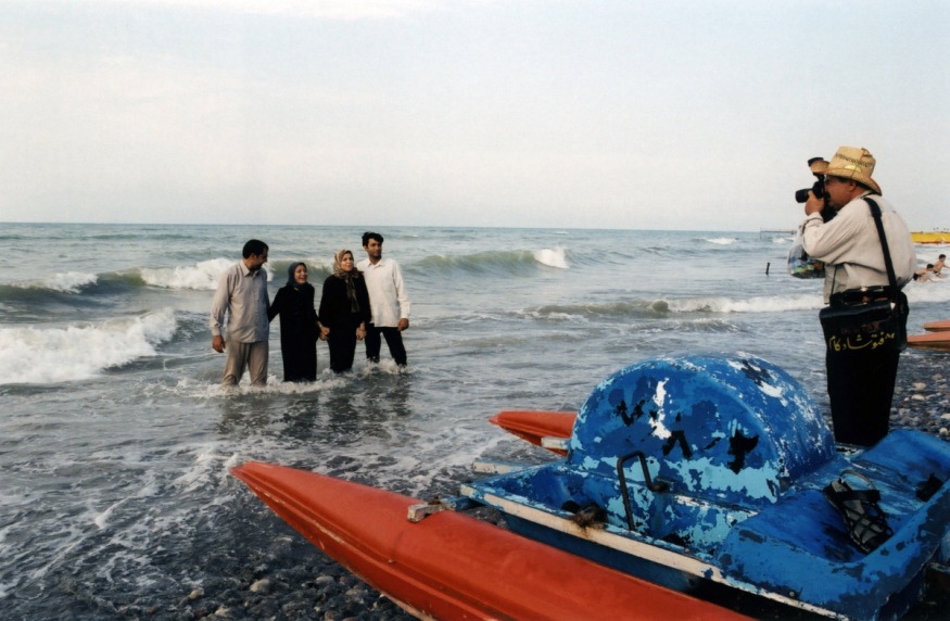 Iran, Nowshar, July 2002 - Hosseini beach, the photographer.