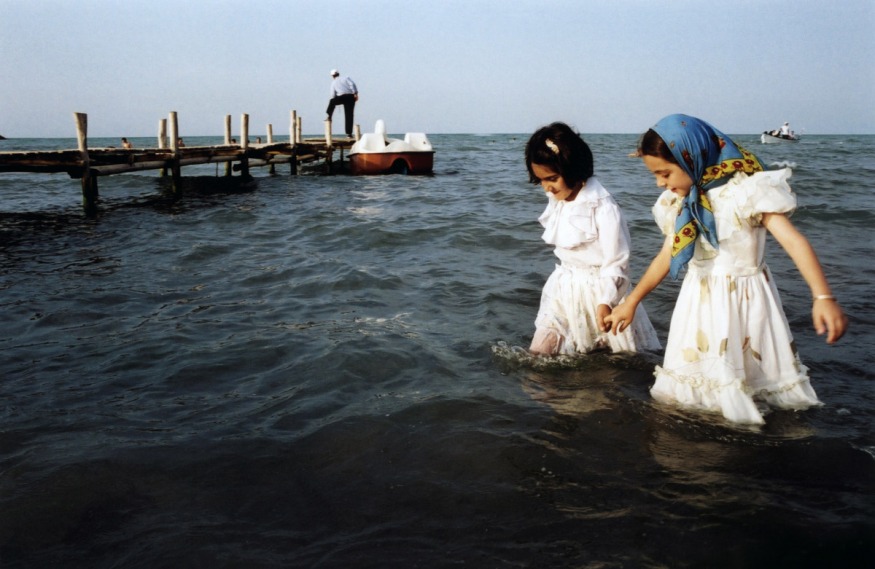 Iran, Babolsar, July 2002 - Little Beach, bathing.