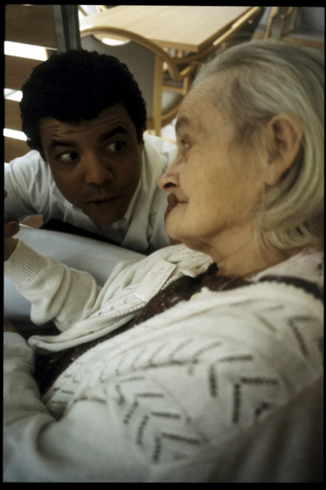 France, Houdan, 1998 - Geriatrics department, local Houdan hospital.