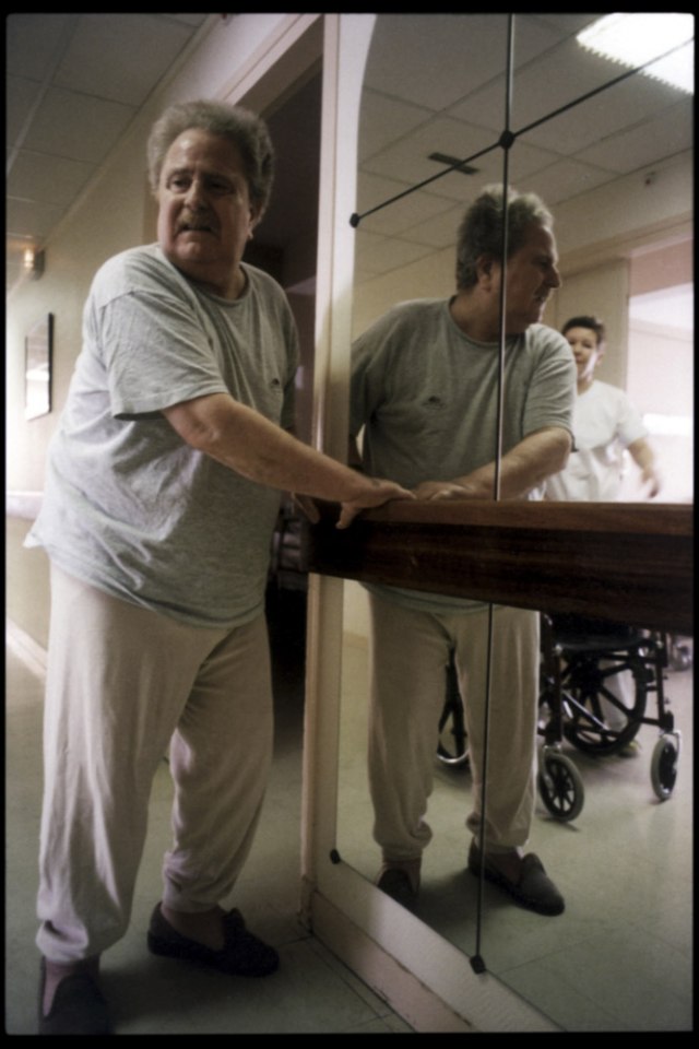 France, Houdan, 1998 - Undergoing physical therapy. Geriatrics department, local Houdan hospital.