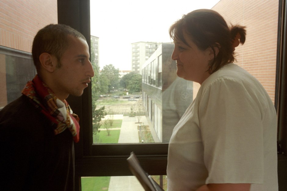France, Seine-saint-Denis, Neuilly-sur-Marne, 1999 - Ville-Evrard Psychiatric Hospital. Patients and psychiatric nurse.