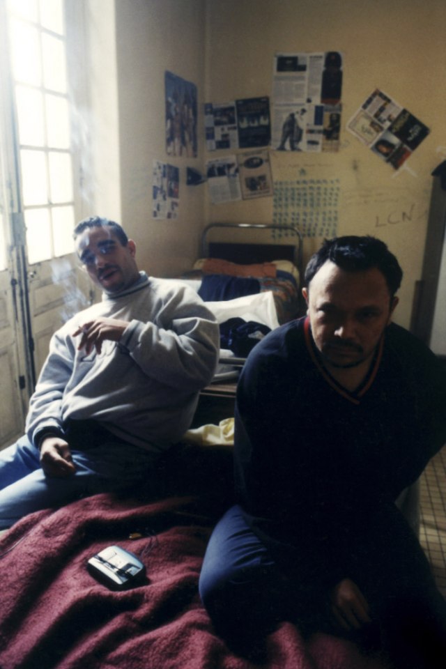 France, Seine-saint-Denis, Neuilly-sur-Marne, 1999 - Ville-Evrard Psychiatric Hospital. Two patients in their bedroom.