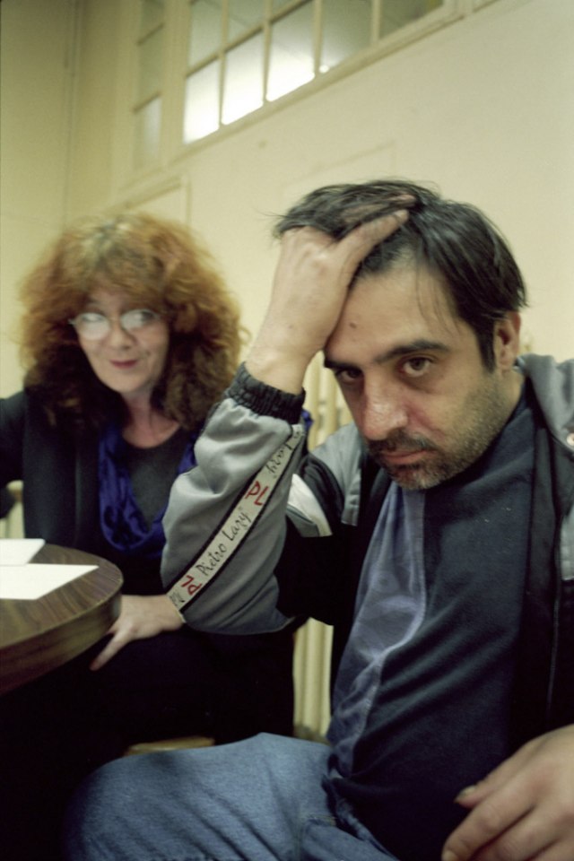 France, Seine-saint-Denis, Neuilly-sur-Marne, 1999 - Ville-Evrard Psychiatric Hospital. A patient and his psychologist.