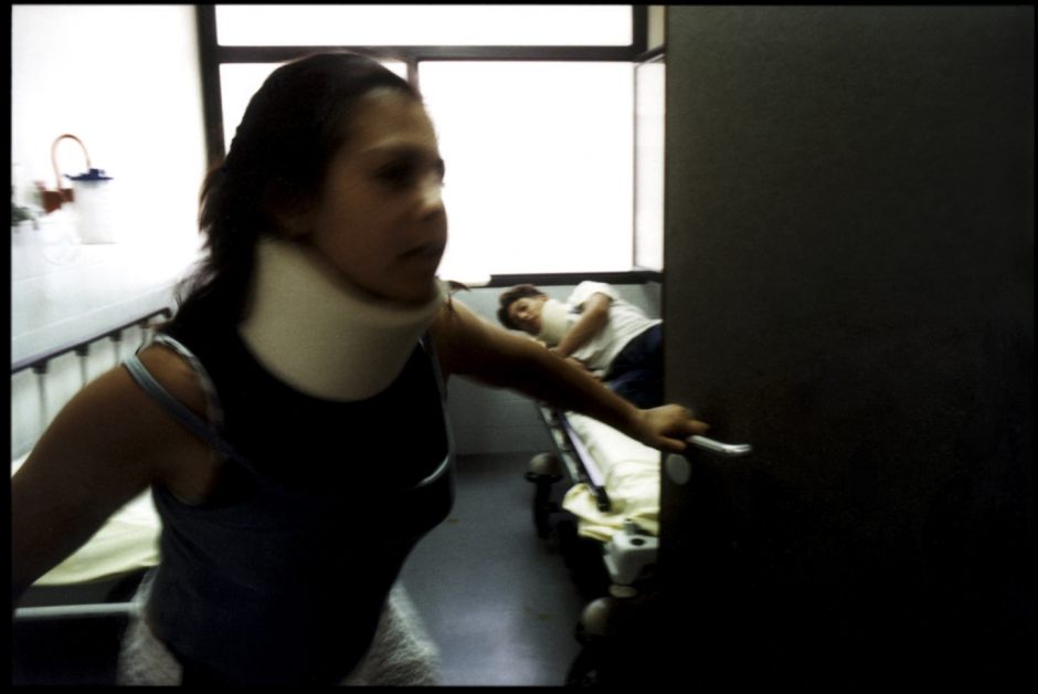 France, Marseilles, June 2002 - Emergency Room in Marseille's Nord Hospital. Car crash victim couple.