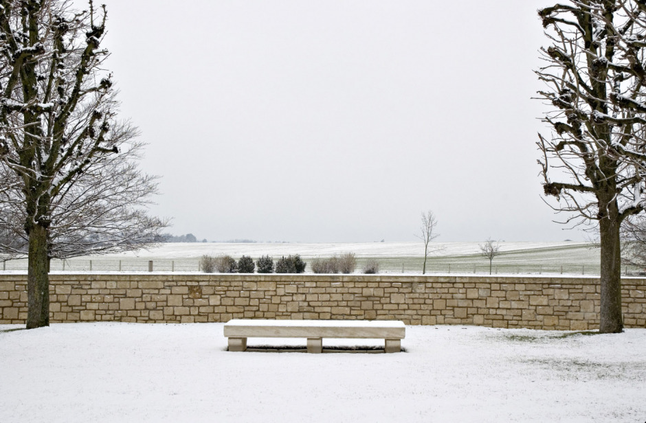 France, Lorraine, 4 March 2006 - First and second World war military cemeteries in Lorraine. American, french and german cemeteries.  American cemetery in Saint-Mihiel.