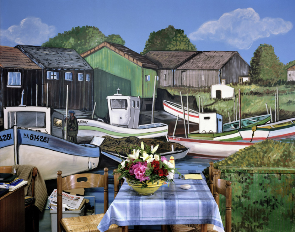 France, Marsilly, Charente-Maritime, 2005 - The coffee of the Post-office. Serie A, East of the Ocean, from Hendaye shores to the Dunes of Bray.