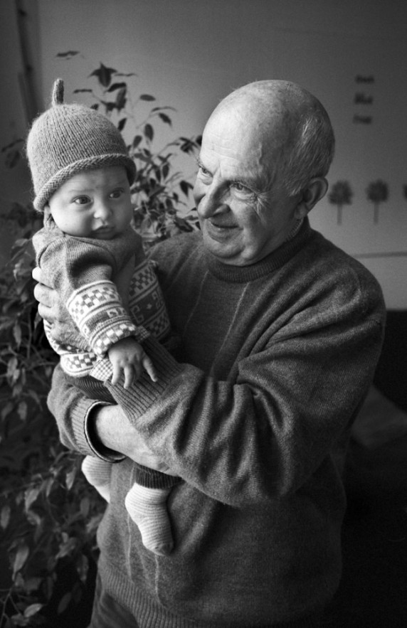 France, Villiers-le-Bel, 2005 - Simon and his grandfather.
