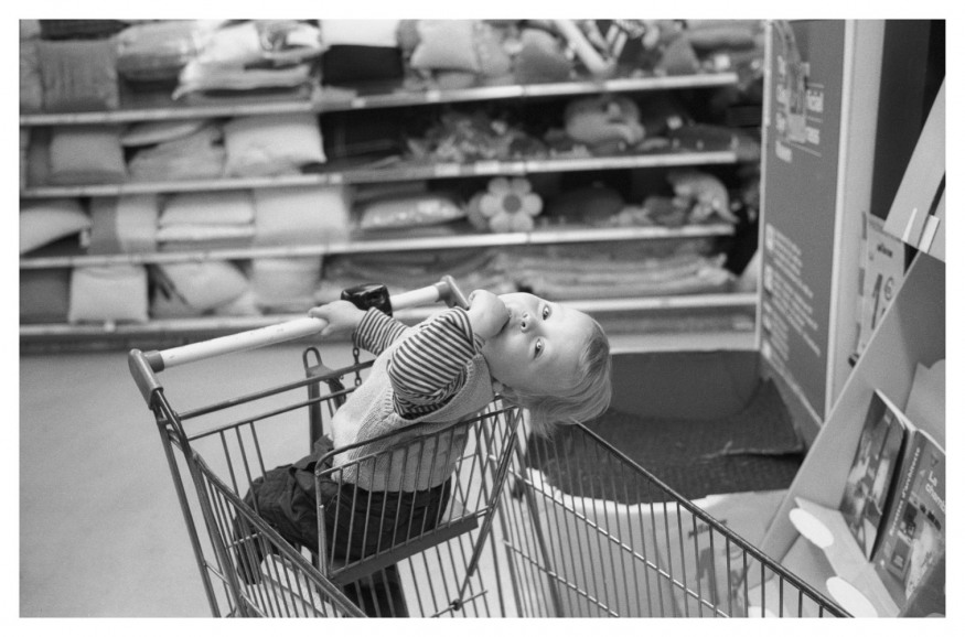 France,Villiers-le-Bel 2007 - My son Simon during shopping.