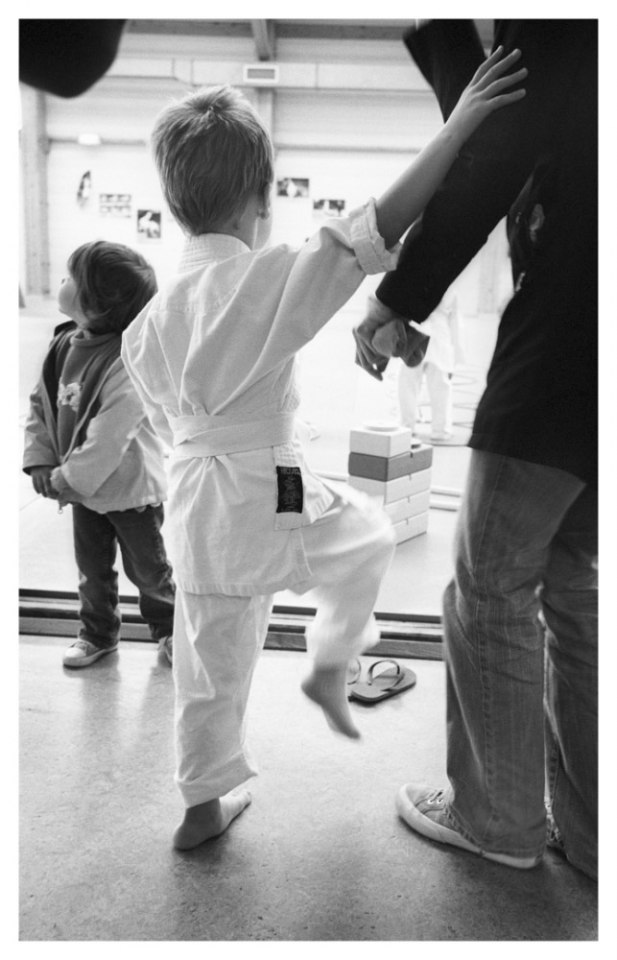 France, Villiers-le-Bel, October 2009 - Simon at his first judo lesson.