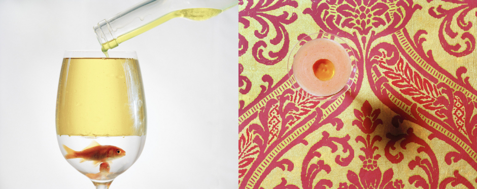 Procedure : non-miscibility ñ liquid does not mix with oilDish : tomato juiceProcÈdÈ : non miscibilitÈ - liquide ne se mÈlange pas avec huilePlat : jus de tomate© Rip Hopkins / Agence VU