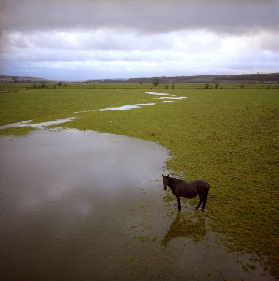France, Vaucouleurs, December 2007. Overflowing of the Meuse river.