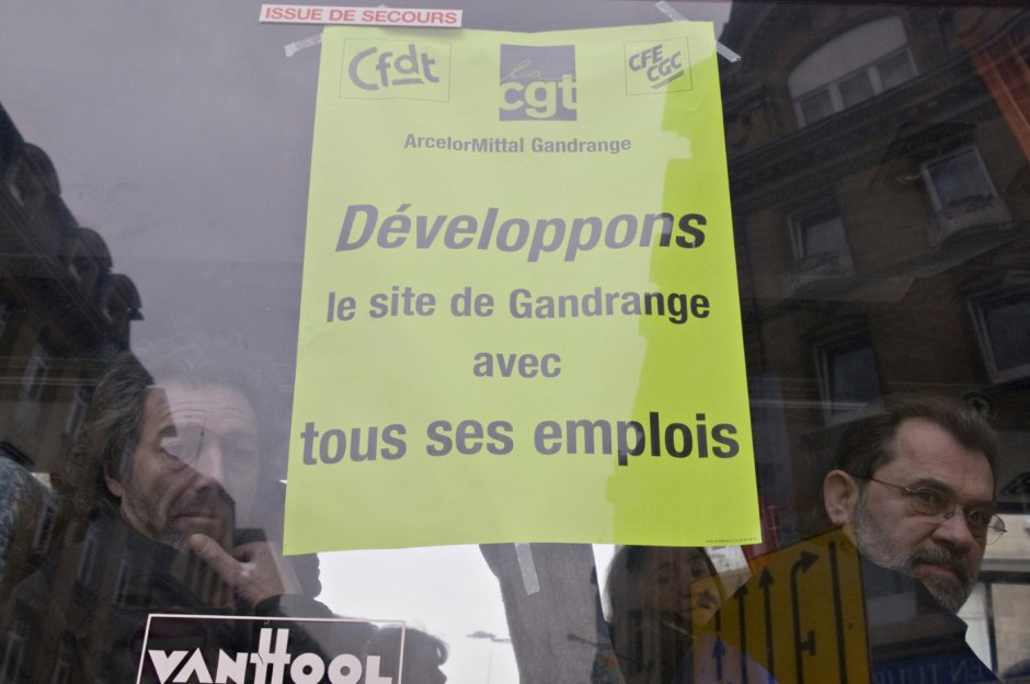 France, Gandrange, 16 January 2008 - Mittal Steel iron and steel metallurgy restructuring.
