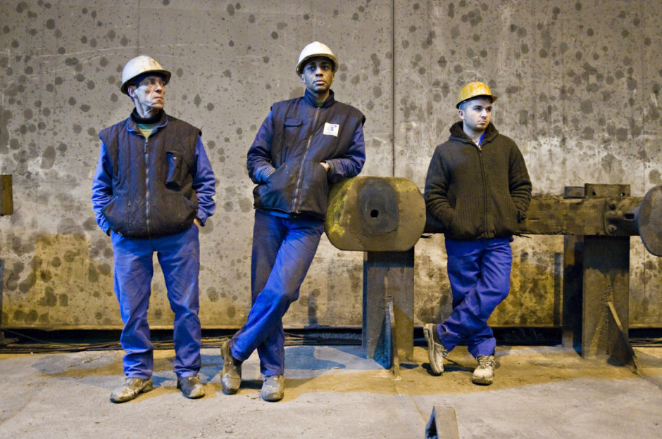 France, Gandrange, 16 January 2008 - Mittal Steel iron and steel metallurgy restructuring.