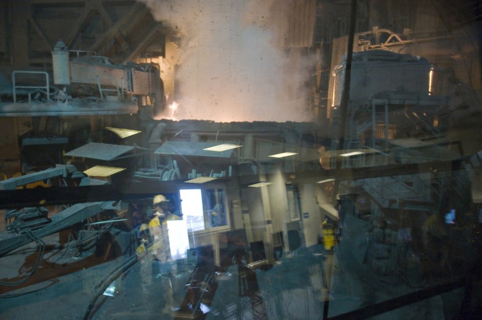 France, Gandrange, 16 January 2008 - Mittal Steel iron and steel metallurgy restructuring.