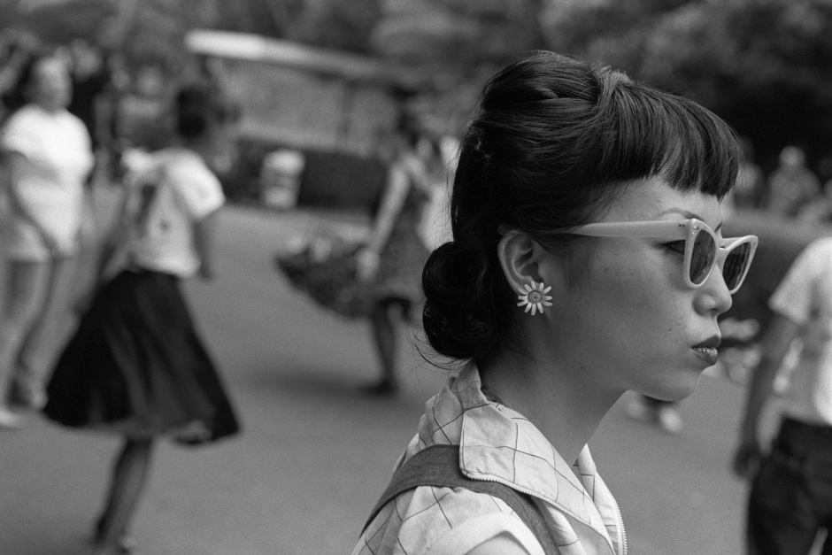 Japan, Tokyo, 2009Lovers of the 50's era gather for Tokyo Rockabilly Club's annual Day of Rock N' Roller.Rockabilly dance clubs from Tokyo and surrounding districts dressed in classic bobby socks, poodle skirts and bowling shirts gathered in Yoyogi Park .Japon, Tokyo, 2009Les amoureux des annÈes 50 ont l'habitude de se rejoindre au rassemblement annuel du Rock N'Roller, organisÈe par le Club Rockabilly de Tokyo.Tous les adeptes du rockabilly de Tokyo et de ses alentours se rejoignent ainsi au parc de Yoyogi, santiags aux pieds, robes ‡ plis, et accessoires en tous genre issus de la culture rock'nroll. Steven Siewert / Agence VU