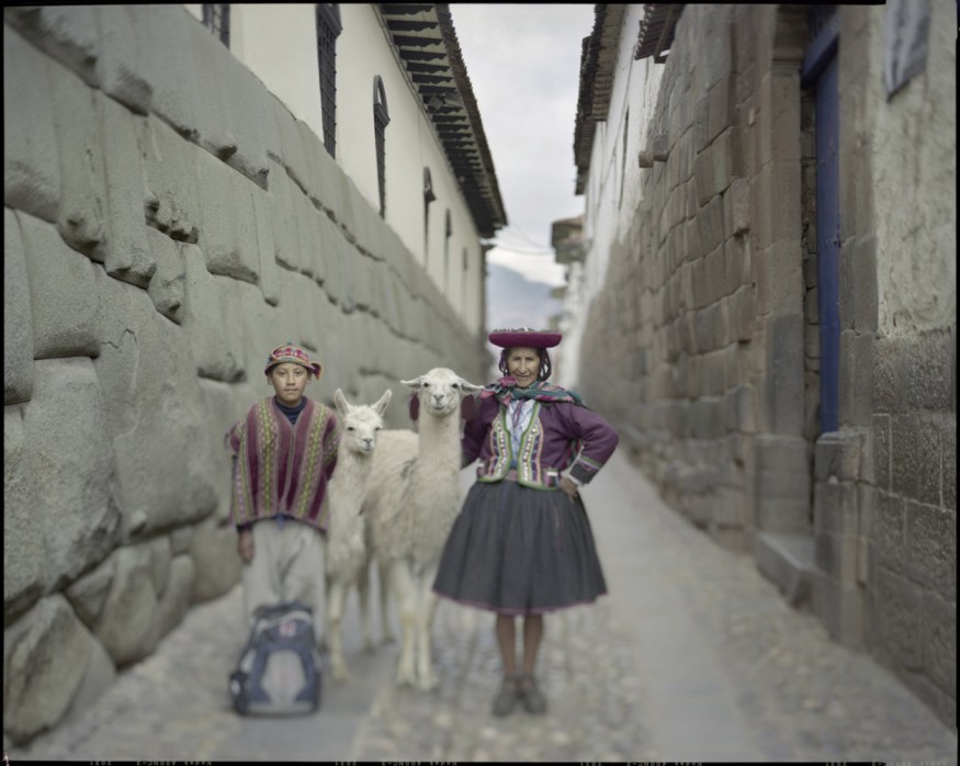 Peru, Hatun Rumiyoc street, Cuzco, 2009 - From the book "Peru" of Martin Chambi and Juan Manuel Castro Prieto. Gregoria Quispe and Mario Cusi Huaman