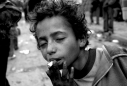 Colombia, Bogota, 2002 - 2009"Calle del Cartucho".Portrait of Chinche.This kid, nicknamed "bug", has been smoking crack and cocaine since he was 8. Expert in shoplifting, he also attacks adult women and rich children.Colombie, Bogota, 2002 - 2009"Calle del Cartucho".Portrait de Chinche.Ce gamin surnommÈ ´ la punaise ª fume du crack et de la cocaÔne depuis l?‚ge de 8 ans. Expert du vol ‡ l?Ètalage, il attaque aussi des femmes adultes et des enfants de riches.Stanislas Guigui / Agence VU
