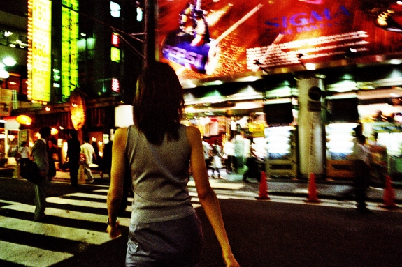 Japan, Tokyo, July 2002 - Tokyo is Hot Tonight. Omote-Sando, an avenue lined with Tokyo's most fashionable boutiques.