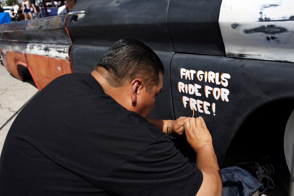 USA, Nevada, Las Vegas, 24 April 2011The Viva Las Vegas Car Show where cars are strictly pre 1963.USA, Nevada, Las Vegas, 24 avril 2011Le "Viva Las Vegas Car Show" qui n'accepte que les voitures construites avant 1963.Steven Siewert / Agence VU