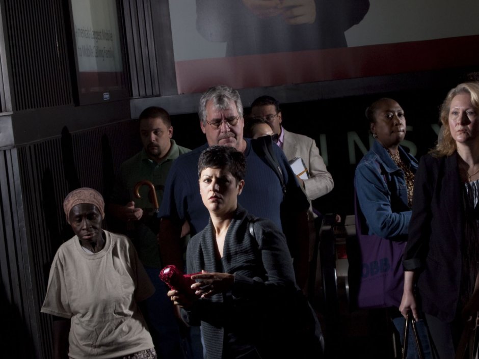 USA, New York, June 2009From the series "I shot the crowd".USA, New York, juin 2009Issue de la sÈrie "I shot the crowd".Jean-Christian Bourcart / Agence VU