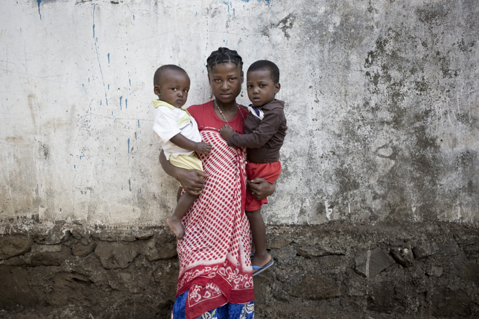 Comoros, Anjouan Island, Mnazi-Chume, October 10 2015Ramida Darkatin, 16 years old."I loved a man and I get pregnant. My parents wanted me to marry another one, but I refused and now i'ts been two years the first one is my husband. He will graduate this year. I had to left school because of our children. One is 2 years old, the other is 4 months old.