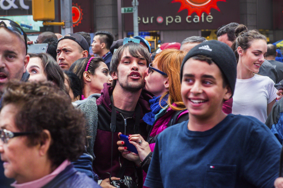 USA, New York, 05 October 2015From the series "Love in Time Square".USA, New York, 05 octobre 2015Issue de la sÈrie "Love in Time Square".Jean-Christian Bourcart / Agence VU