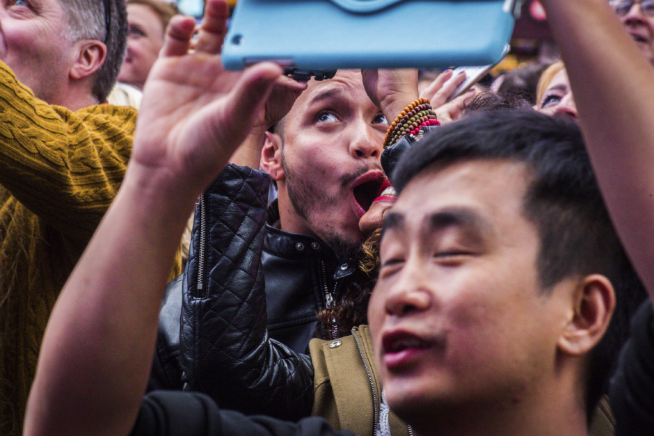 USA, New York, 05 October 2015From the series "Love in Time Square".USA, New York, 05 octobre 2015Issue de la sÈrie "Love in Time Square".Jean-Christian Bourcart / Agence VU