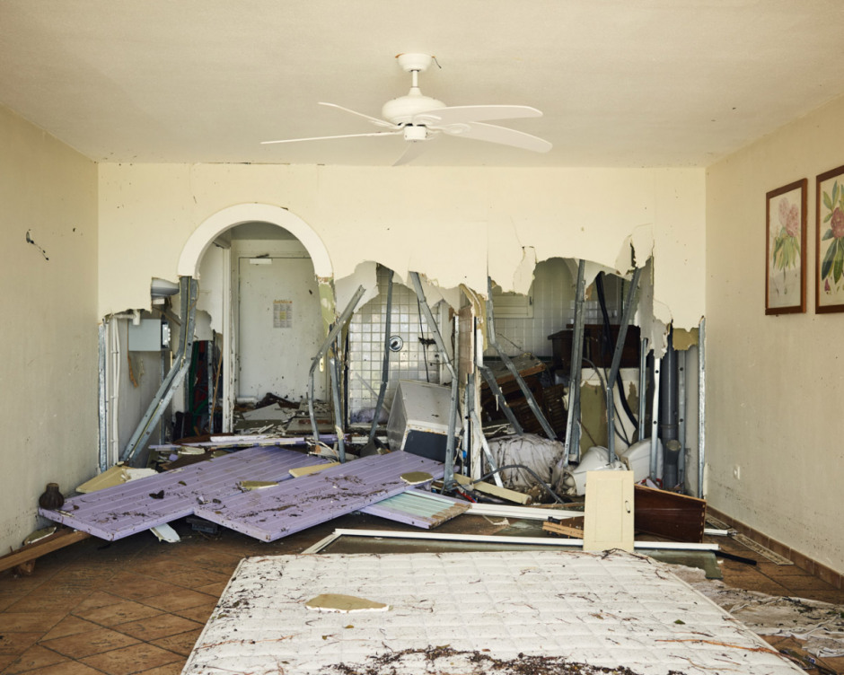 Antilles, Île de Saint-Martin, 15 September 2017 - Irma hurricane. In a touristic residence.