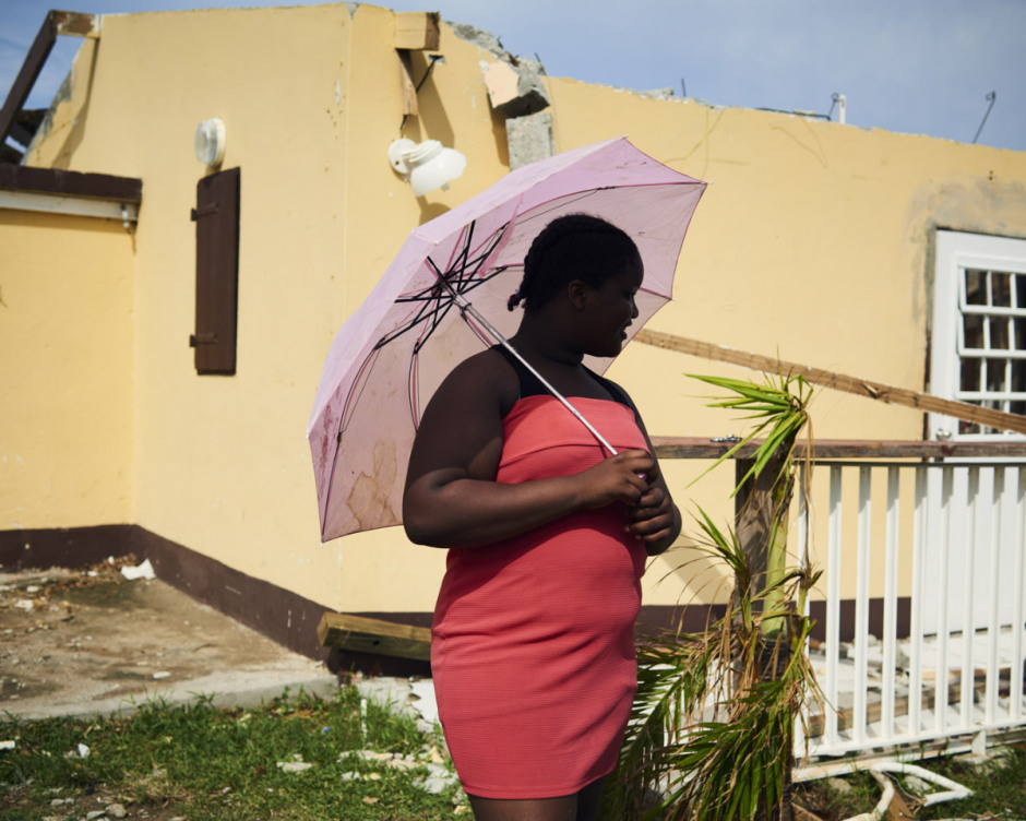 Antilles, Île de Saint-Martin, 15 September 2017 - Irma hurricane. In the Orléans district, a poorer area where a strong community coming from Haiti and Jamaica live.