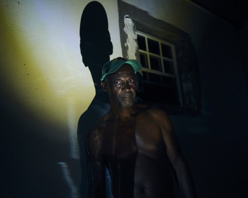 Antilles, Saint-Martin, 20 September 2017 - Irma Hurricane. In the Sandy Ground district. Portrait of Georges.