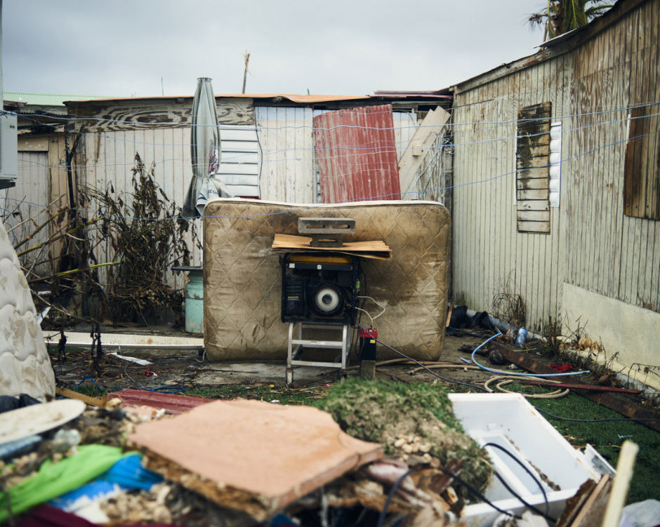 Antilles, Saint-Martin, 19 September 2017 - Irma Hurricane. In the Sandy Ground district, RSMA in action.