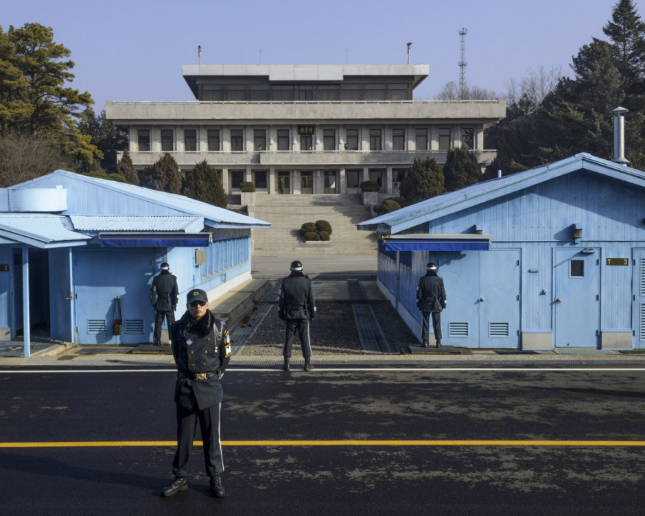 South Korea, demilitarized zone (DMZ), 02 January 2017 - Panmunjom JSA (Joint Security Area) soldiers, on the South Korea part of the border with North Korea.