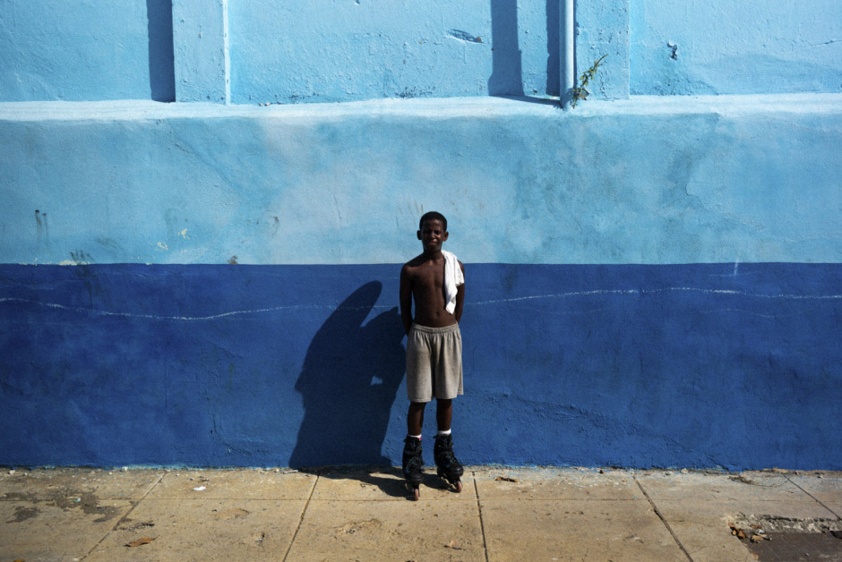 Cuba, Havana, December 29, 2018 - Kid on roller skates.