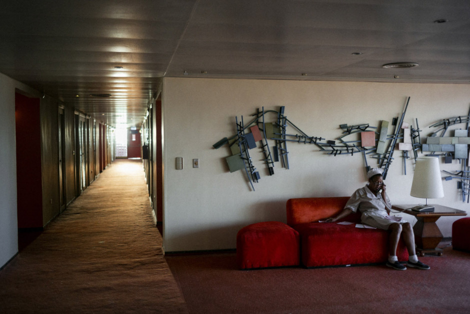 Cuba, Santiago, December 31, 2018 - Chambermaid in a Hotel.