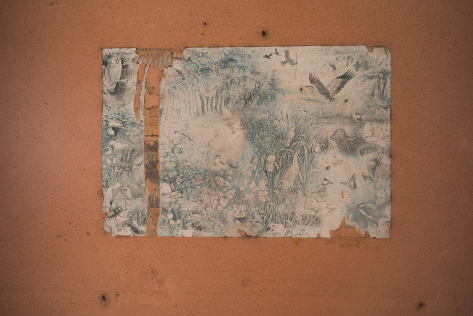 Cuba, Havana, January 11, 2019 - From the series “Sierra Maestra“. Aged poster on the wall of one of the apartment of the Sierra Maestra's building.