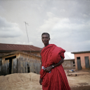 Ghana, Agogo, September 2014Man in his mourning gown. Ghana, Agogo, septembre 2014Homme en habit de deuil.Denis Dailleux / Agence VU