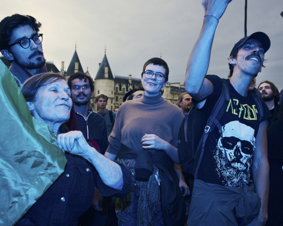 France, Paris, 08 October 2019 - Extinction Rebellion action in Place du Chatelet and Pont au Change.