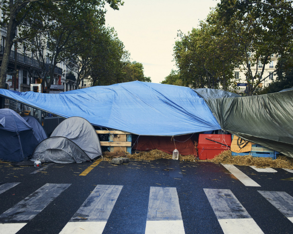 France, Paris, 09 October 2019 - Extinction Rebellion action in Place du Chatelet and Pont au Change.