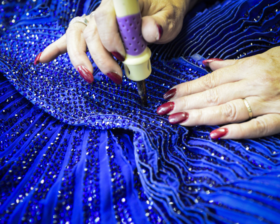 France, Paris, September 24, 2019 - The Lido backstage. Costume Workshop.