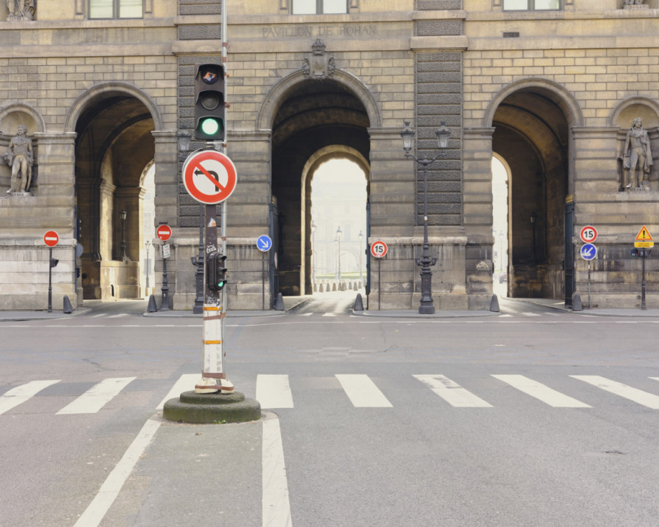 France, Paris, 20 March 2020 - Empty Paris during the Covid-19 outbreaks. Rue de Rivoli.