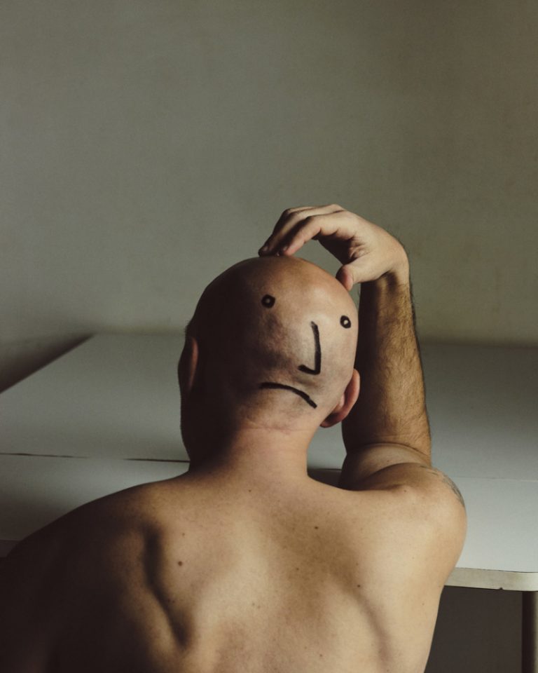 France, Paris, 12 April 2020 - From the series "120mm". Self portrait.