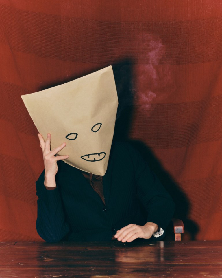 France, Paris, 17 April 2020 - From the series "120mm". Self portrait.